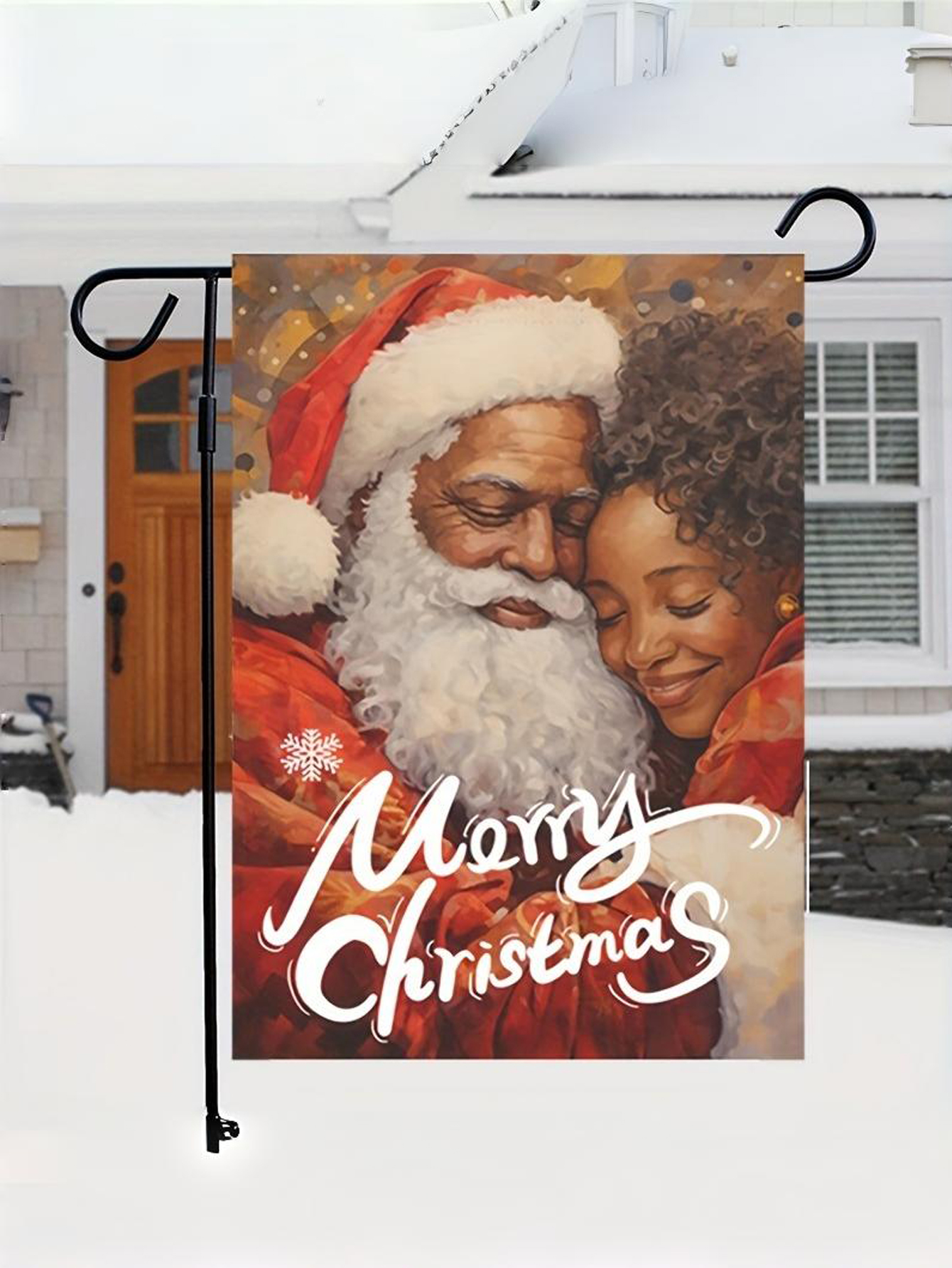 Santa Claus Christmas Garden Flag（Not lnclude Flagpole）